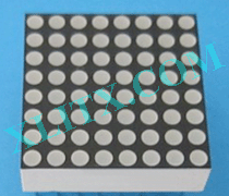 XL-SC101988 - 8x8 Φ1.9mm Single Color LED Dot Matrix Display