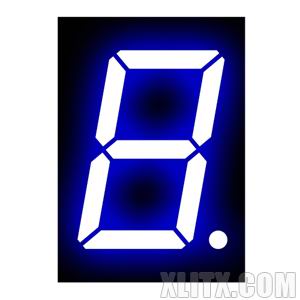 12011AB - 1.20-inch Blue 1-Digit CC LED 7-Segment Display