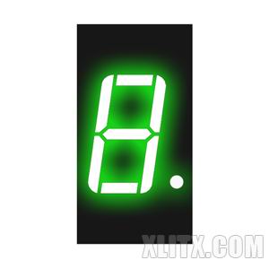 4012AGG - 0.40-inch Green 1-Digit CC LED 7-Segment Display