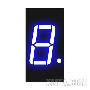 4102BB - 0.40-inch Blue 1-Digit CA LED 7-Segment Display