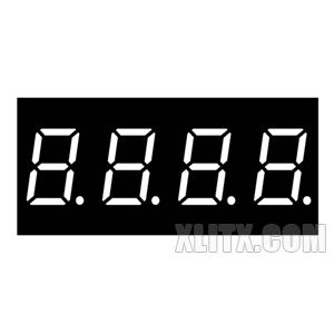 4402AW - 0.40-inch White 4-Digit CC LED 7-Segment Display