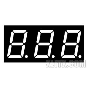 5231AW - 0.52-inch White 3-Digit CC LED 7-Segment Display