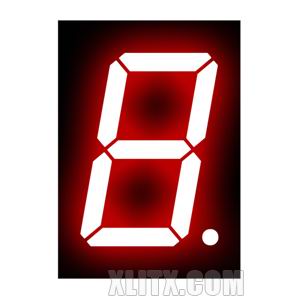 CL10016AS - 1.00-inch Red 1-Digit CC LED 7-Segment Display